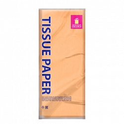 Цветная бумага ТИШЬЮ 17 г/м2, 50х66 см, 50 листов, персиковый цвет, ЗОЛОТАЯ СКАЗКА, 116489