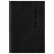 Обложка для паспорта натуральная кожа флоттер, "PASSPORT", кожаный уголок, черная, BRAUBERG, 238192