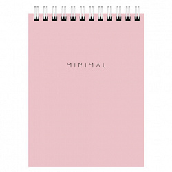 Блокнот МАЛЫЙ ФОРМАТ А6 108х145 мм, 40 л., гребень, картон, клетка, BRAUBERG "Minimal Pastel", 116429