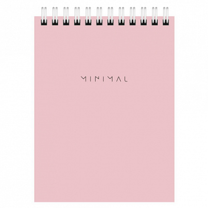 Блокнот МАЛЫЙ ФОРМАТ А6 108х145 мм, 40 л., гребень, картон, клетка, BRAUBERG "Minimal Pastel", 116429