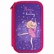 Пенал ЮНЛАНДИЯ, 2 отделения, ламинированный картон, 19х11 см, "Dancing girl", 270885