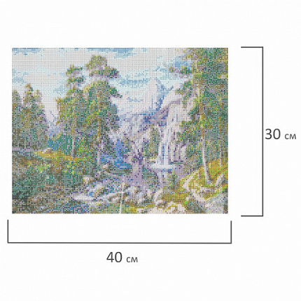 Картина стразами (алмазная мозаика), 30х40 см, ОСТРОВ СОКРОВИЩ "Водопад", без подрамника, 663857