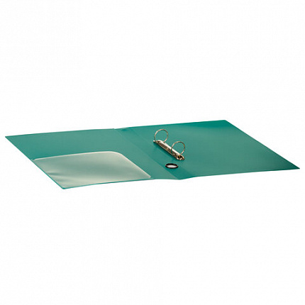 Папка на 2 кольцах BRAUBERG "Стандарт", 40 мм, зеленая, до 300 листов, 0,9 мм, 270481