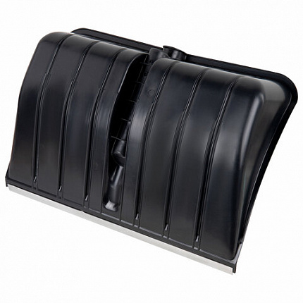 Лопата снеговая 54х37 см БЕЗ ЧЕРЕНКА "БОГАТЫРЬ" СУПЕРПРОЧНАЯ, БОЛЬШАЯ, алюминиевая планка, ГРАНДМАСТЕР, 700337