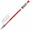 Ручка гелевая BRAUBERG "Jet", КРАСНАЯ, корпус прозрачный, узел 0,5 мм, линия письма 0,35 мм, 141020