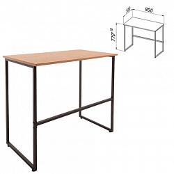 Стол BRABIX "SMART CD-020", 900х500х770 мм, ЛОФТ, металл/ЛДСП бунратти, каркас черный, 641950