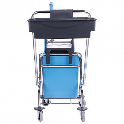 Тележка уборочная, 1 съемное ведро 25 л, механический отжим, корзина, BRABIX, Турция, 607902