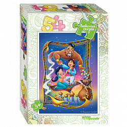Пазл картонный 54 элемента, Любимые сказки, АССОРТИ, поле 18х13,5 см, STEP PUZZLE