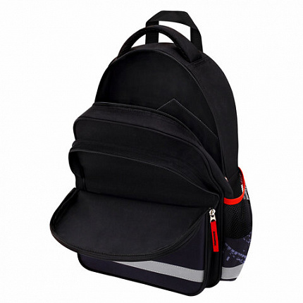 Рюкзак ПИФАГОР SCHOOL, 1 отделение, 3 кармана, "Street race", 38x28х14 см, 273169