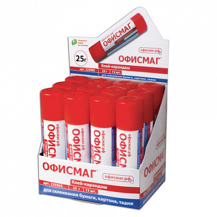 Клей-карандаш ОФИСМАГ, 25 г, 225965