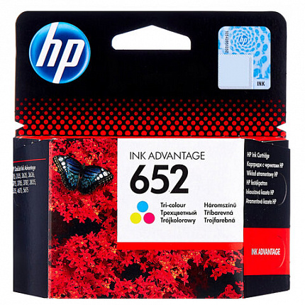 Картридж струйный HP (F6V24AE) DeskJet 2135/3635/3835/4535/4675/1115, №652, цветной, оригинальный ресурс 200 стр.