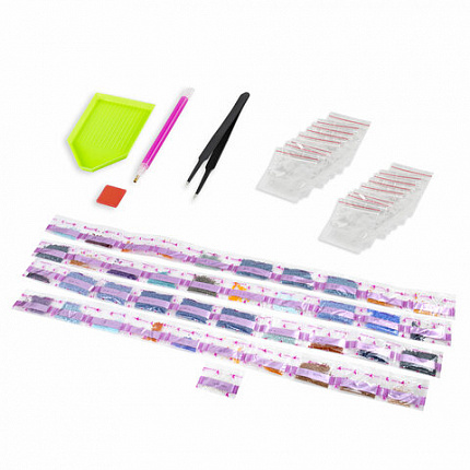 Картина стразами (алмазная мозаика), 40х50 см, ОСТРОВ СОКРОВИЩ "Лунная ночь", на подрамнике, 663872