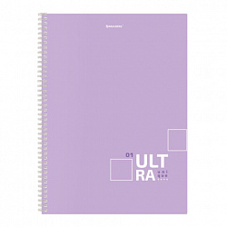 Тетрадь А4, 96 л., BRAUBERG, гребень, клетка, матовая ламинация, "UltraTone" (микс в спайке), 405317