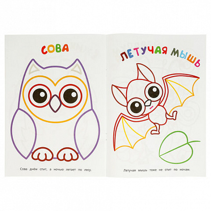 Книжка-раскраска с цветным контуром, "ПЕРВАЯ РАСКРАСКА", ассорти, 210х290 мм, 16 страниц, УМКА