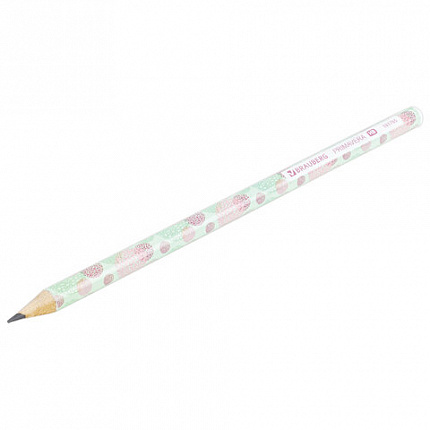 Карандаш чернографитный BRAUBERG "PRIMAVERA", 1 шт., HB, корпус ассорти, 181765