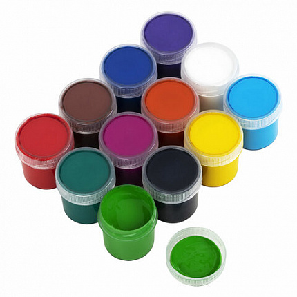 Краски акриловые для рисования и творчества 12 цветов по 20 мл BRAUBERG HOBBY, 192435
