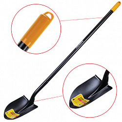 Лопата штыковая цельнометаллическая 22х28 см, ОБЩАЯ ДЛИНА 150 см, черенок сталь, RABBITEX (РАББИТЕКС) "LONG HANDLE", 700497