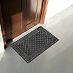 Коврик придверный 60х90 см, СЕРЫЙ, грязезащитный, 430 г/м2, фактурный рисунок ЧЕШУЙКИ, ЛЮБАША, 701061