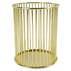 Органайзер-стаканчик для косметики и мелочей MONTE VITA (МОНТЕ ВИТА), металлический, 100х80 мм, золото, 272484