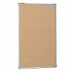 Доска пробковая для объявлений 100х60 см, металлическая рамка, BS, П-60, П*60