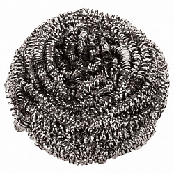 Губка (мочалка) металлическая, спиральная, 27 г, СРЕДНЯЯ, для посуды, гриля, плиты, YORK, 2010