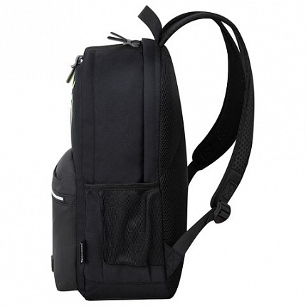 Рюкзак BRAUBERG FASHION CITY универсальный, 2 отделения, Green Spider, черный, 46х31х15 см, 273839