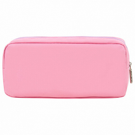 Пенал мягкий BRAUBERG PASTEL, 2 отделения, розовый, 21х9,5х5 см, 272276