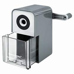 Точилка механическая BRAUBERG CLASSIC, для чернографитных и цветных карандашей, корпус светло-серый, 272002