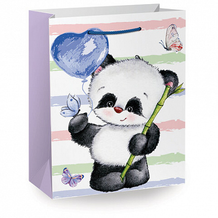 Пакет подарочный (1 штука) 26х13х32см (L) "Lovely Animals", ассорти, глиттер, ЗОЛОТАЯ СКАЗКА, 700816