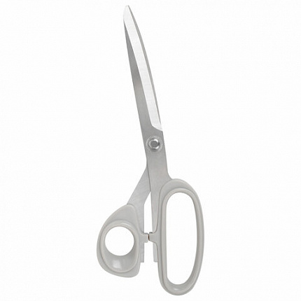 Ножницы портновские 230 мм, КЛАССИЧЕСКИЕ, серые, пластиковые ручки, ОСТРОВ СОКРОВИЩ, 665602