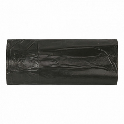 Мешки для мусора 30 л черные, в рулоне 30 шт., ПНД 8 мкм, 48х55 см, ЛЮБАША, 608089