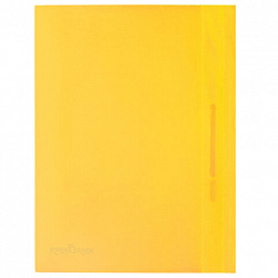 Скоросшиватель пластиковый ЮНЛАНДИЯ, А4, 130/180 мкм, желтый 228677