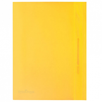 Скоросшиватель пластиковый ЮНЛАНДИЯ, А4, 130/180 мкм, желтый 228677
