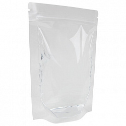 Пакеты дой-пак с замком ZIP LOCK, прозрачные, 200х300 + 50 мм, КОМПЛЕКТ 100 штук, 70 мкм, BRAUBERG, 700700