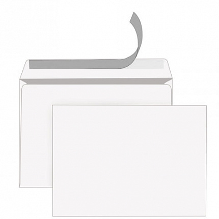 Конверты С4 (229х324мм), отрывная лента, 80г/м2, КОМПЛЕКТ 50шт, внутренняя запечатка, STAFF, 118668