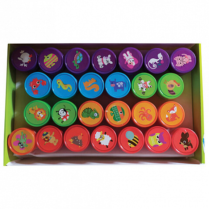 Штампик для творчества, с чернилами, ассорти, в дисплее, CM, 86921