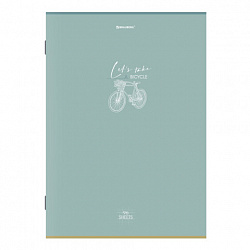 Тетрадь А4, 96 л., BRAUBERG, скоба, клетка, глянцевый лак, "Pastel", (микс в спайке), 405323