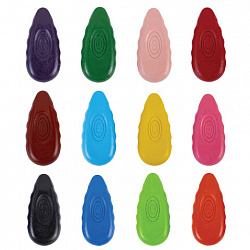 Восковые мелки фигурные BRAUBERG KIDS "Капельки", 12 цветов, 273094