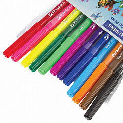 Фломастеры BRAUBERG "Wonderful butterfly", 12 цветов, вентилируемый колпачок, ПВХ-упаковка, 150522