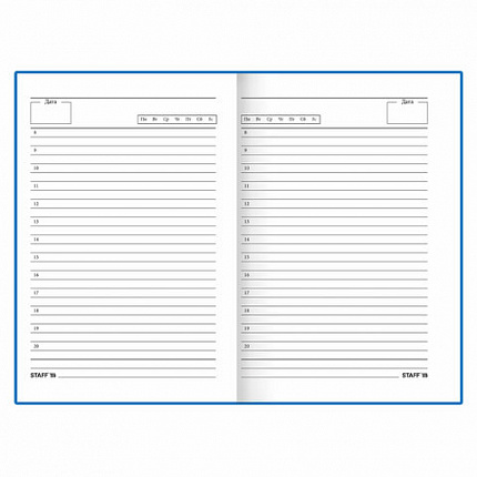 Ежедневник недатированный А5 145х215 мм, ламинированная обложка, 160 л., STAFF, "Россия", 115560