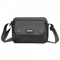 Сумка на плечо HEIKKI WALLET (ХЕЙКИ) два отделения, органайзер, черная, 15х20х5 см, 272639
