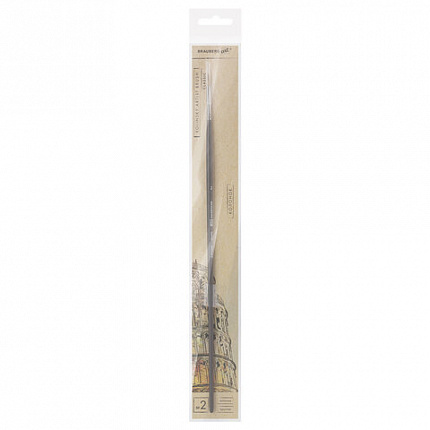 Кисть художественная проф. BRAUBERG ART CLASSIC, колонок, круглая, № 2, длинная ручка, 200923