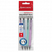 Ручки шариковые автоматические BRAUBERG "VIVID PASTEL", СИНИЕ, НАБОР 4 ШТУКИ, soft-touch, пишущий узел 0,7 мм, линия письма 0,35 мм, 144408