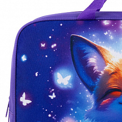 Папка на молнии с ручками BRAUBERG KIDS А4, 1 отделение, полиэстер, 80 мм, "Chilling fox", 274512