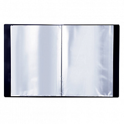 Папка 30 вкладышей BRAUBERG "Office", черная, 0,5 мм, 222632