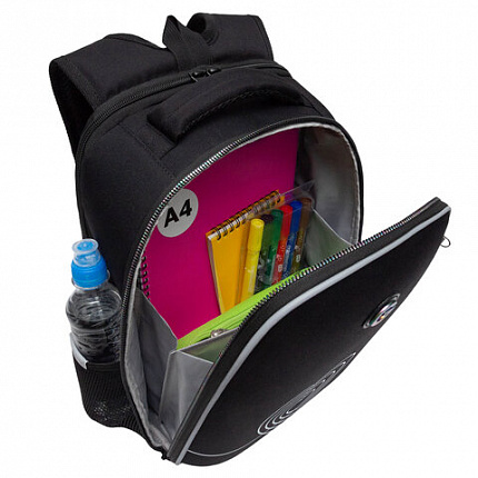 Ранец GRIZZLY анатомическая спинка, 2 отделения, для девочек, "INFINITY", 37х26х16 см, RAw-594-2/1