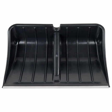 Лопата снеговая 54х37 см БЕЗ ЧЕРЕНКА "БОГАТЫРЬ" СУПЕРПРОЧНАЯ, БОЛЬШАЯ, алюминиевая планка, ГРАНДМАСТЕР, 700337