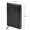 Еженедельник датированный 2026, А5, 145х215 мм, BRAUBERG "Imperial", под кожу, черный, 117175