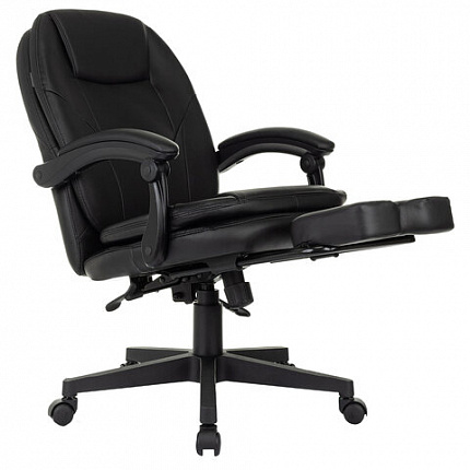Кресло офисное CH-868N-BF, синхромеханизм, подставка для ног, экокожа, черное, 2018358