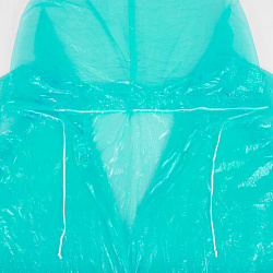 Дождевик-плащ на кнопках полиэтиленовый, универсальный размер 120х80 см, зеленый, SHAMAANI (ШАМААНИ), 610930